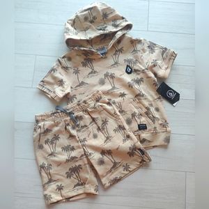 VOLCOM Baby NEW French Terry Hoodie & Shorts